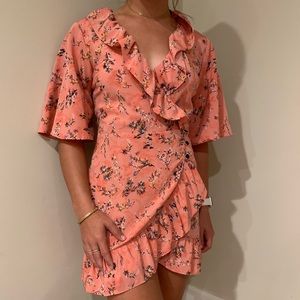 Top shop wrap floral dress